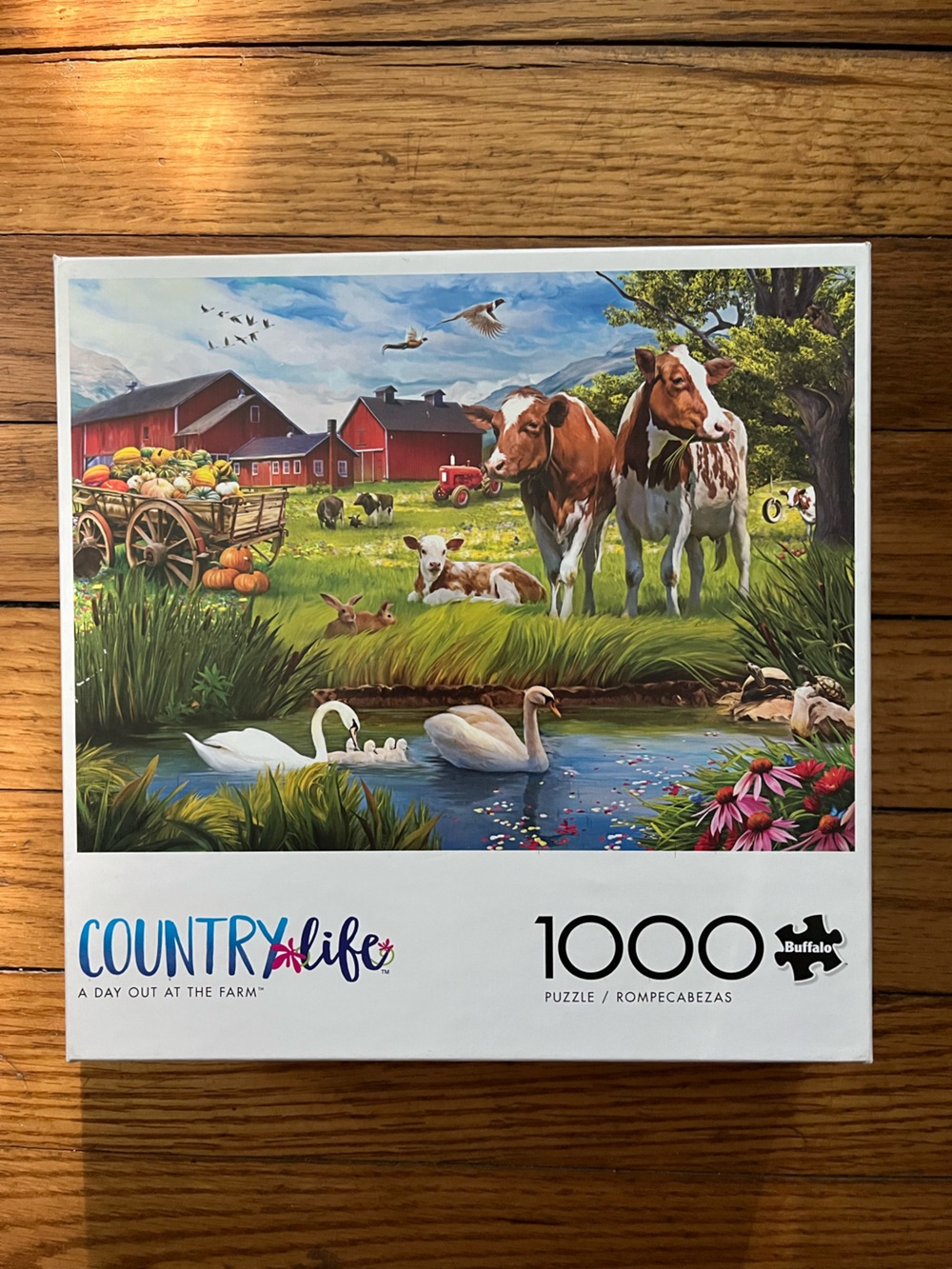 Country Life a day out at the farm jigsaw puzzle cow swan 1000 piece